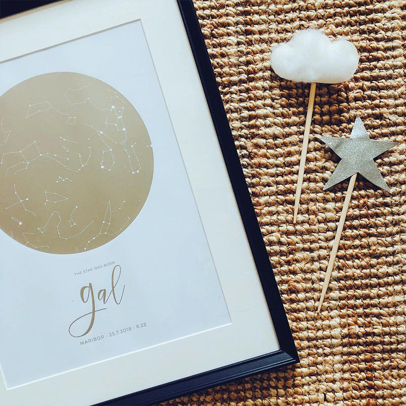 Custom Star Map Foil Print