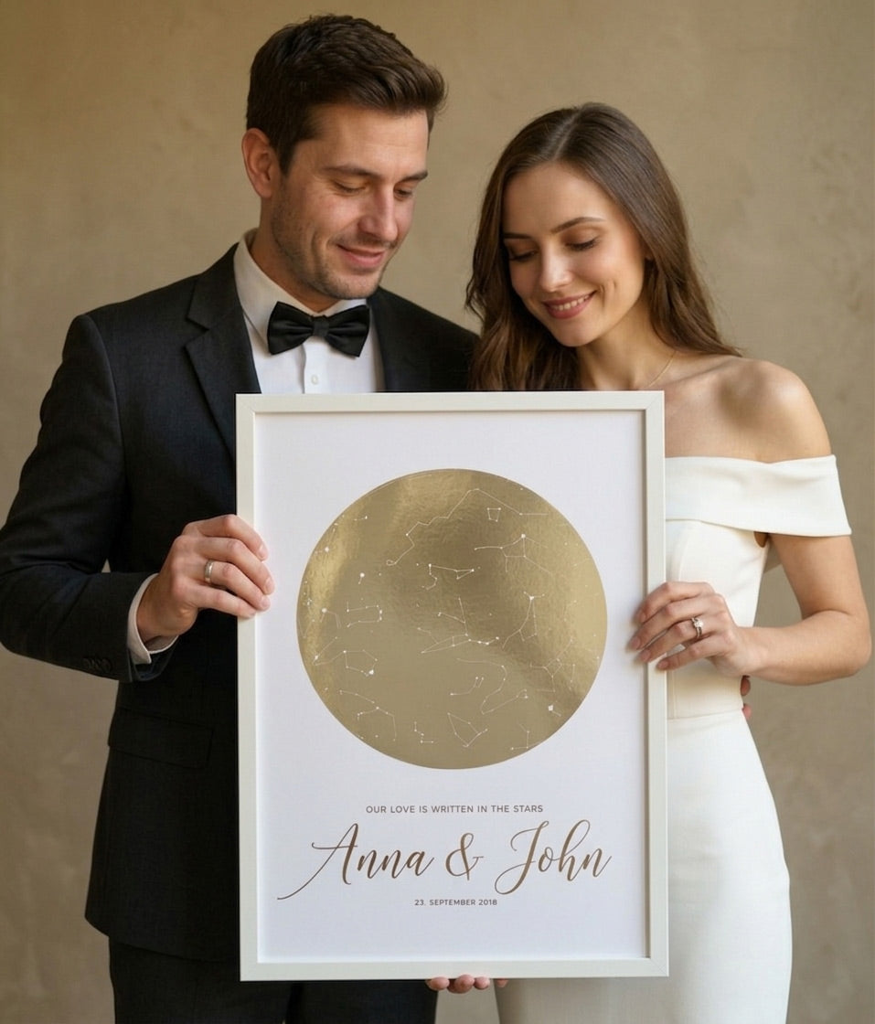 Custom Star Map Foil Print